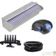 Pack Complet Cascade - Lame D'Eau 30 cm Inox LED , Pompe, Tuyau, Connecteurs Bassins de jardin et piscines