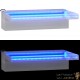 Cascade - Lame D'Eau 30 cm Inox + Led Couleur Pour Bassin De Jardin