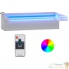 Cascade - Lame D'Eau 45 cm Inox + LED Multicolor Pour Bassin De Jardin