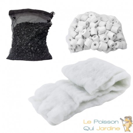 Pack Entretien Filtration Aquarium Charbon & Céramique – 200 à 500 L