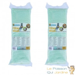 2 Ouates - Perlon Vert 500 gr pour filtre d'aquarium