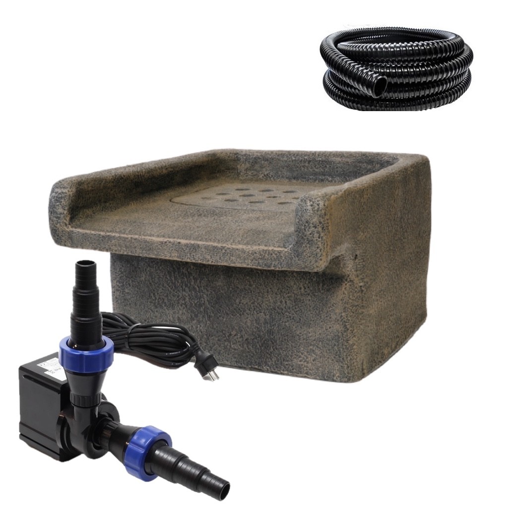 Pack Cascade - Lame D'Eau 40 cm Imitation Pierre Pour Décorer Votre Bassin De Jardin