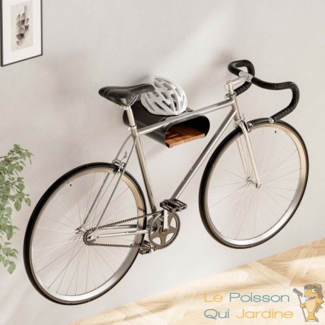 Porte-Vélos - Support Mural Moderne et élégant en bois : 25kg
