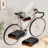 2 Porte-Vélos - Support Mural Moderne et élégant en bois : 25kg