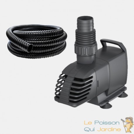 Pompe de bassin 11200/h – 85 W, silencieuse et économique + tuyau 40 mm