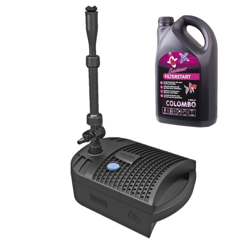 Pompe Filtre + Jets + UV 5W + Bactéries Pour Bassin De Jardin Jusqu'à 2000 Litres