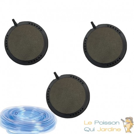 Lot De 3 Diffuseurs D'Air + 25m de tuyau 7,5 cm Pour Bassins De Jardin