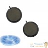 Lot de 2 diffuseurs d'air disques 10 cm + 25m de tuyau pour bassins de jardin