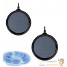 Lot de 2 diffuseurs d'air disque PREMIUM 10 cm +25m tuyau bassins de jardin