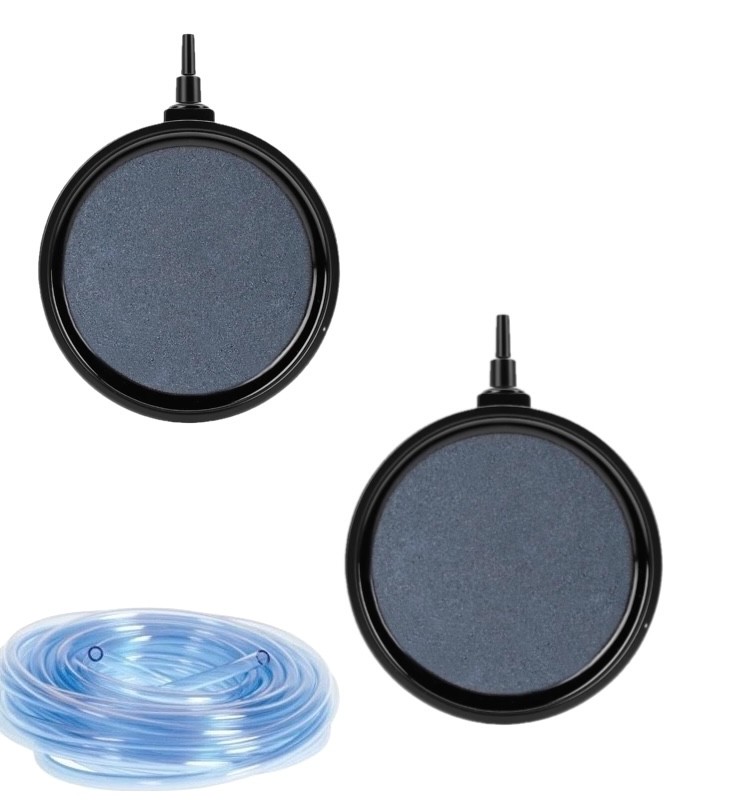 Lot de 2 diffuseurs d'air disque PREMIUM 10 cm +25m tuyau bassins de jardin