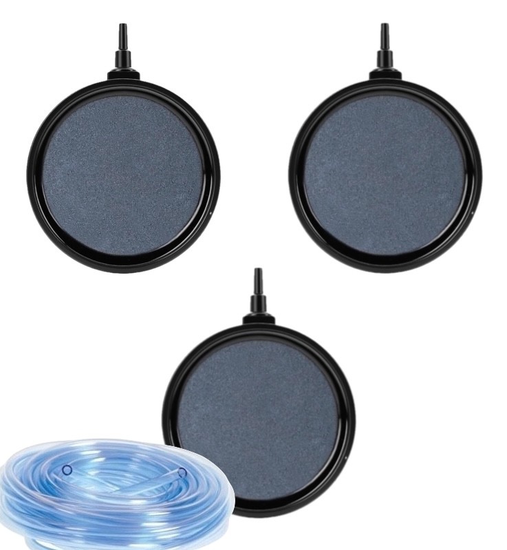 Lot De 3 Diffuseurs D'Air, PREMIUM, 10 cm +25m tuyau Bassins De Jardin