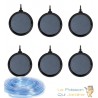 Lot De 6 Diffuseurs D'Air, PREMIUM Disque 10 cm +25m tuyau Bassins De Jardin