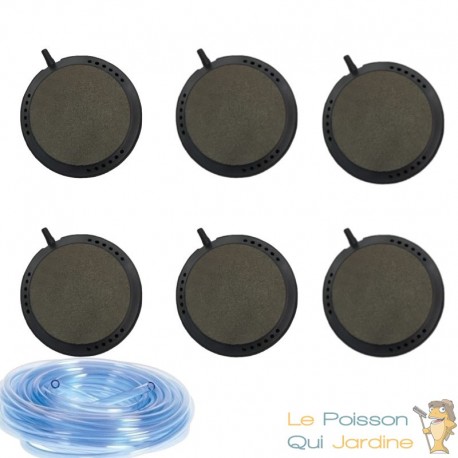 Lot De 6 Diffuseurs D'Air, +25m tuyau 12,5 cm Pour Bassins De Jardin