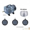 Set aérateur bassin de jardin 3 Disques 10 cm PREMIUM de 0 à 5000 l. Pompe à air bassin + bulleurs de qualité