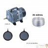 Set aérateur bassin de jardin 2 Disques 10 cm PREMIUM de 0 à 5000 l. Pompe à air bassin + bulleurs de qualité