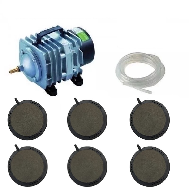 Set aération 6 disques 7,5 cm bassin de jardin de 7000 à 10000 litres