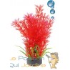Plante plastique rouge avec bulleur pour aquarium : 20cm
