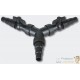 Té Raccord 3 Sorties Avec Robinets Pour Tuyau D'Aquarium Ou Bassin De Jardin 25 - 32 - 38 mm