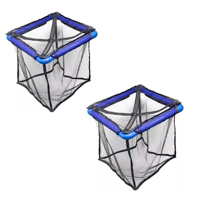 2 Cages à poisson flottante 50×50×50 cm – Isolement koï bassin