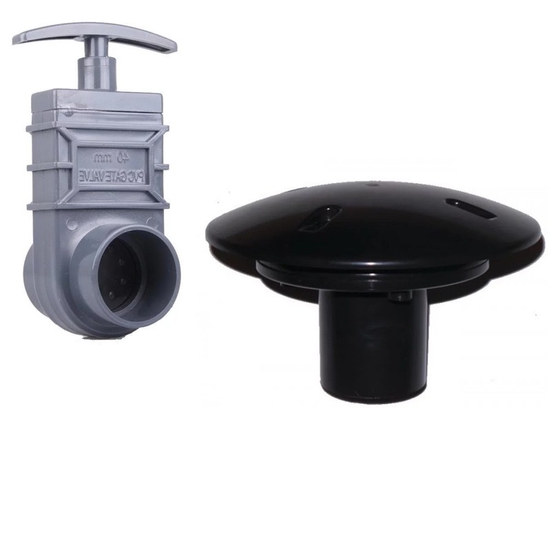 Pack Bonde de Fond Plate + Vanne Guillotine 50 mm – Bassin, Piscine et TP