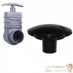 Pack Bonde de Fond Plate + Vanne Guillotine 110 mm – Bassin, Piscine et TP