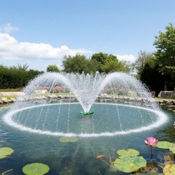 Fontaine flottante bassin & piscine – 20 000 l/h – Jet 1 m – Ø 3 m – Pompe 90 W avec filtre