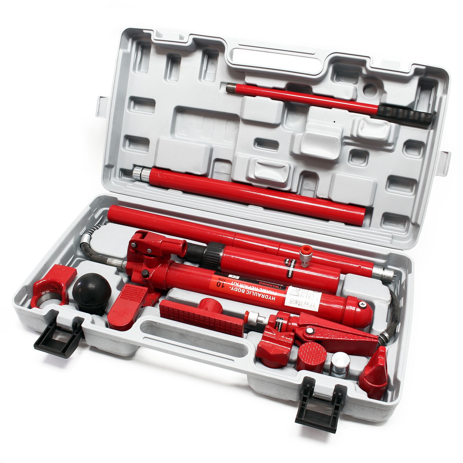 Jeu de vérin hydraulique carrossier 10 tonnes avec coffret