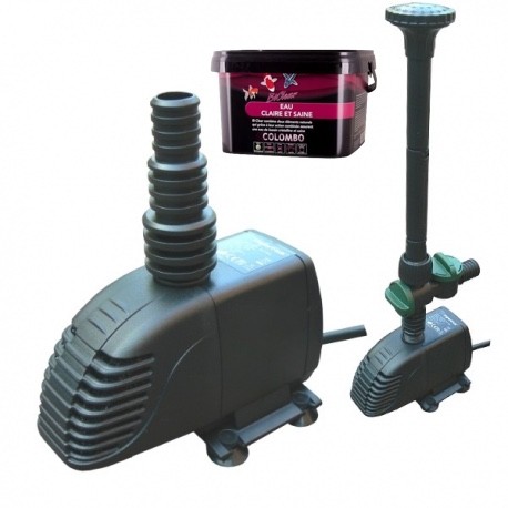 Pompe Fontaine + Jets d'eau 600 l/h, + Produit Clarté Hauteur Du Jet, 120 cm