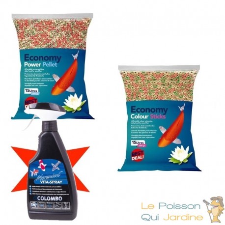 2 manger Nourritures Mix En Sticks 15 L Pour Kois : Bassin Et D'Étangs