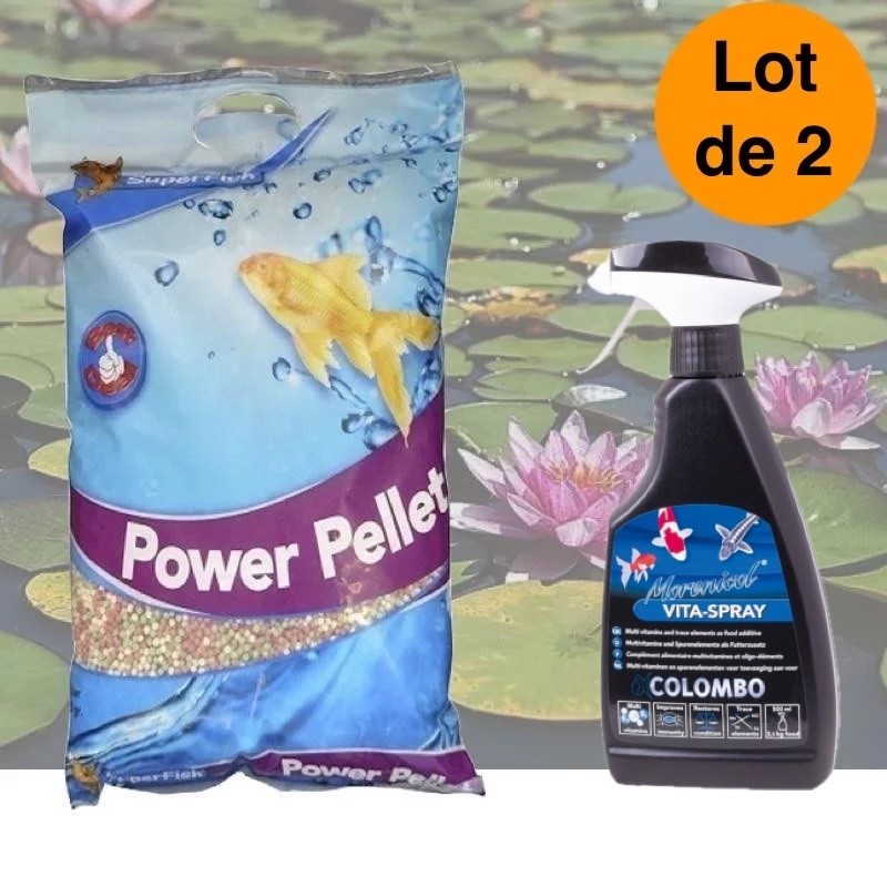 Pack Vitalité Poissons de Bassin – Granulés 30 L + Spray Vitaminé