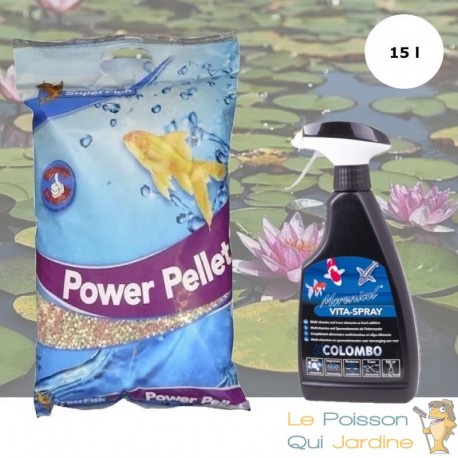 Nourriture Mix en granulés 15 L pour kois et poissons de bassin et d'étangs 
