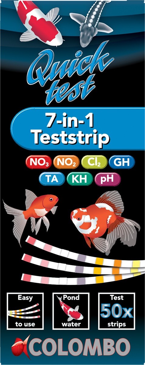 Quick Test 7 en 1 - 50 Bandelettes : Analyse Complète et Rapide de l'Eau (Bassin & Aquarium)