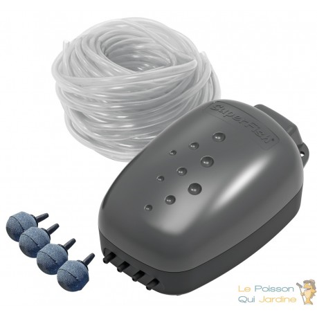 Système Aération Bassin 1000L | Pompe à Air 600 L/H - 4 Sorties