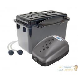 Kit Aération Bassin 500L avec Boîtier Étanchéité | Pompe 240 L/H