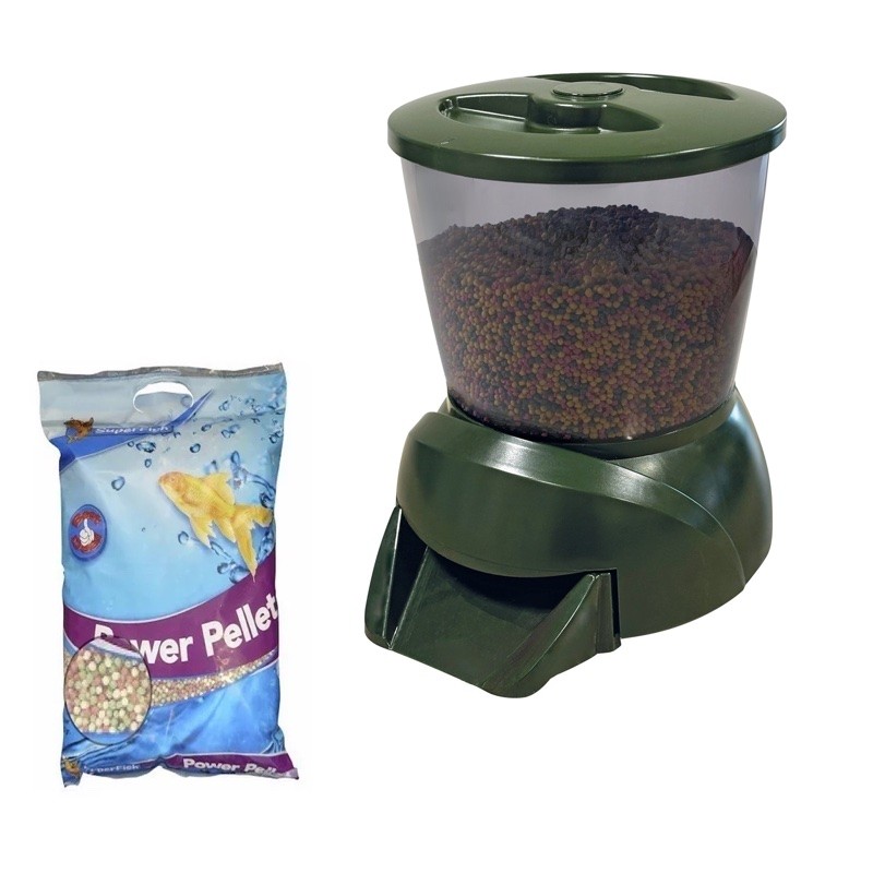 Pack Nourrissage Bassin : Distributeur Automatique + Mix Color 1,65kg