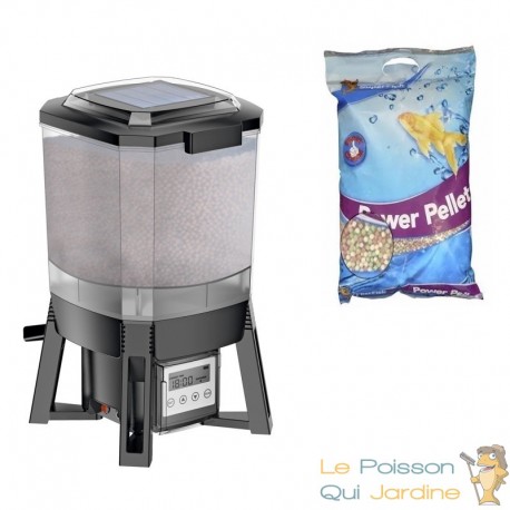 Distributeur de Nourriture Solaire Bassin 6L | Autonome & Programmable