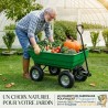 Chariot de Jardin à Main 125L avec Benne Basculante | Charge 350kg