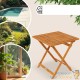Lot de 2 Tables d'appoint de jardin 70x70x73cm pliables bois d'acacia