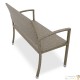 Banc de jardin 122 x 90 x 55 cm en polyrotin 2 places
