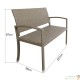 Banc de jardin 122 x 90 x 55 cm en polyrotin 2 places