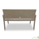 Banc de jardin 122 x 90 x 55 cm en polyrotin 2 places