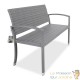 2 Bancs de jardin en polyrotin 2 places 122 x 90 x 55 cm - Gris