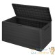 Coffre de jardin 116x43x55cm plastique effet bois 280L rangement