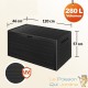 Coffre de jardin 116x43x55cm plastique effet bois 280L rangement