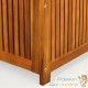 Coffre de jardin 205L en bois d'acacia avec doublure intérieure