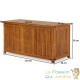 Coffre de jardin 205L en bois d'acacia avec doublure intérieure