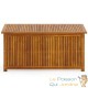 Coffre de jardin 205L en bois d'acacia avec doublure intérieure