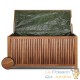 Coffre de jardin 205L en bois d'acacia avec doublure intérieure