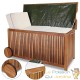 Coffre de jardin 205L en bois d'acacia avec doublure intérieure