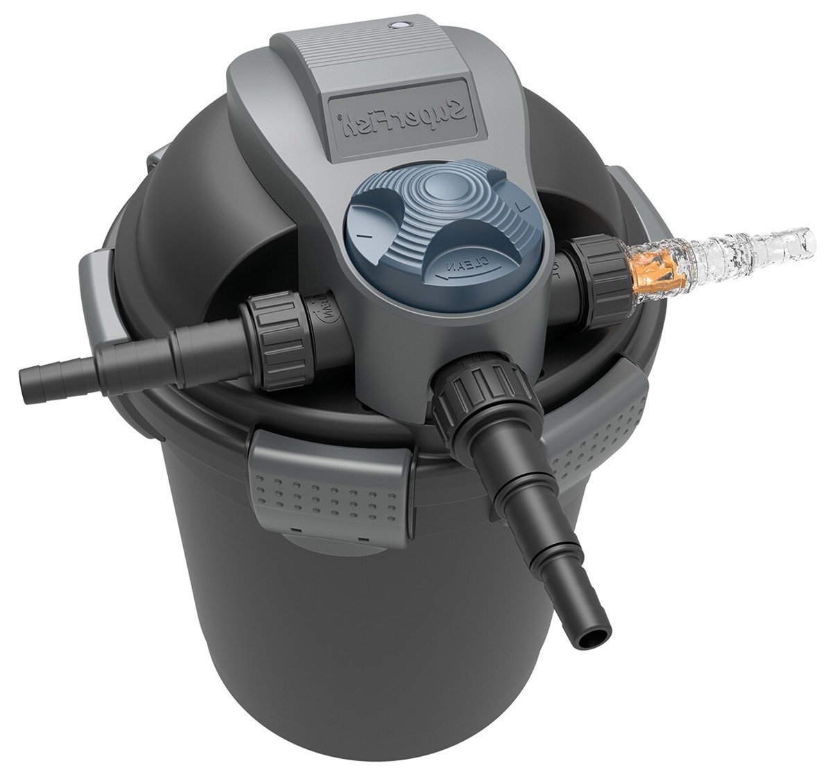 Filtre de bassin pression 5000L avec UV 7W et set de mousses de rechange